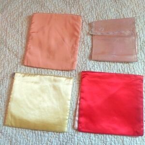 Set of 4 Vintage Cloth Jewelry Pouch Dior Pouch case